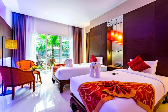 غرفة غراند ديلوكس بسرير مزدوج أو سريرين منفصلين بإطلالة على المسبح، Nipa Resort 3/9