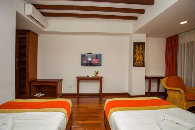 غرفة ديلوكس بسريرين منفصلين بإطلالة على الحديقة، Apsara Boutique Hotel 6/10