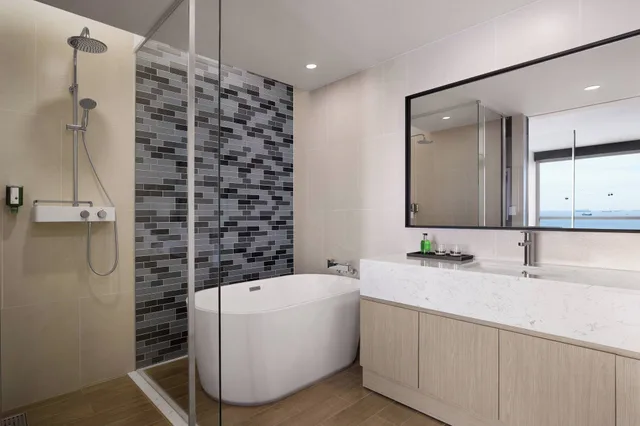 غرفة بسرير كينج بإطلالة على البحر بغرفة نوم واحدة، Fairfield by Marriott Busan Songdo Beach 2/2