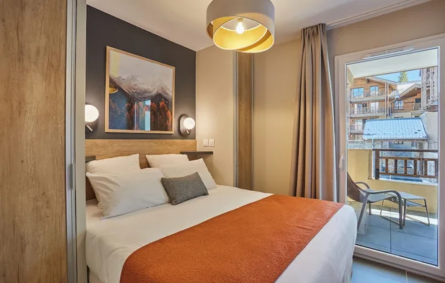 شقة بسرير بطابقين بإطلالة على الجبل مع سرير سحّاب إضافي، Residence Odalys le Mont d'Auron 1/5