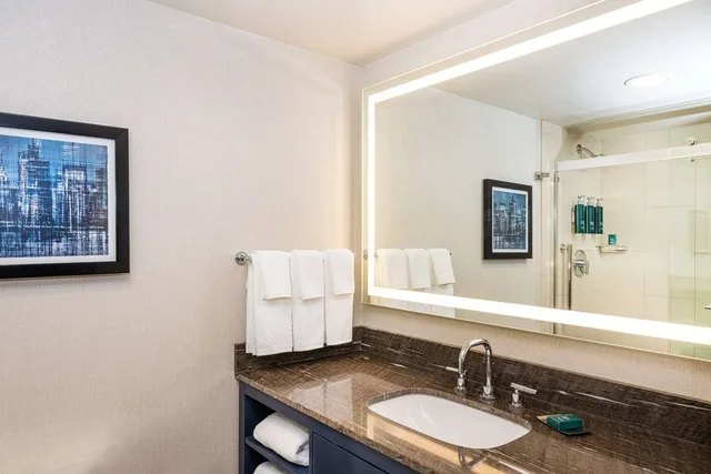 غرفة بسريرين مزدوجين بحوض استحمام لذوي الإعاقة، DoubleTree by Hilton Hotel Newark Airport 2/2