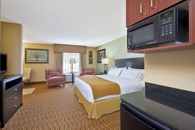 جناح بسرير كينج بإطلالة على الفناء بحوض جاكوزي، Holiday Inn Express Hotel Suites Sharon Hermitage 1/6