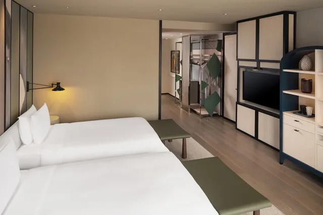 غرفة سوبيريور بسريرين منفصلين بإطلالة على البحر لغير المدخنين، New World Hoiana Beach Resort 2/4