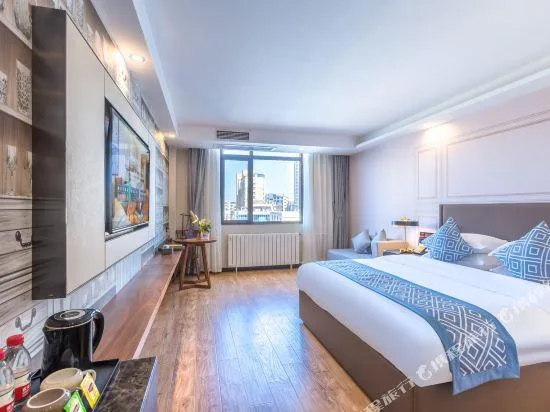 غرفة ديلوكس بسرير مزدوج، Gem Fuyang City Linquan County Jiangziya Plaza Hotel 2/3