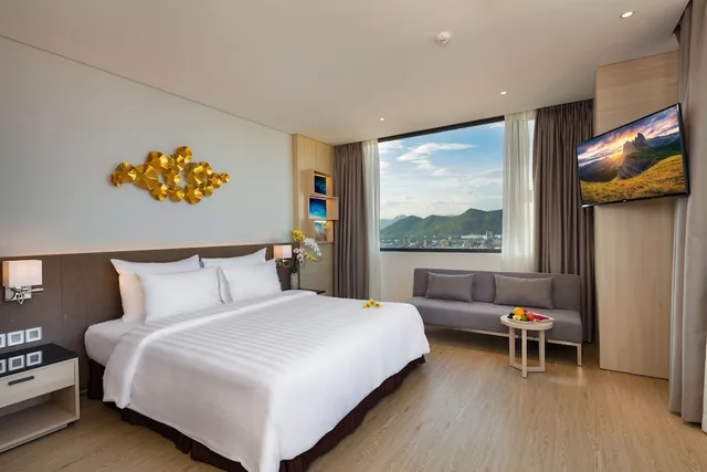 غرفة غراند ديلوكس بسرير كوين بإطلالة على البحر، DQua Hotel and Apartment 1/10