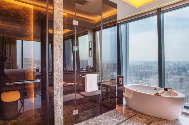 جناح تنفيذي تنفيذي بسرير كينج بإطلالة على المدينة مع دخول الصالة، JW Marriott Hotel Xi'an 8/8