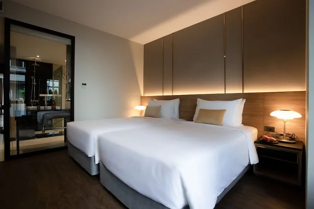 غرفة ديلوكس بسريرين منفصلين بإطلالة على المدينة، SAM E Hotel Bangkok Sathorn 1/7