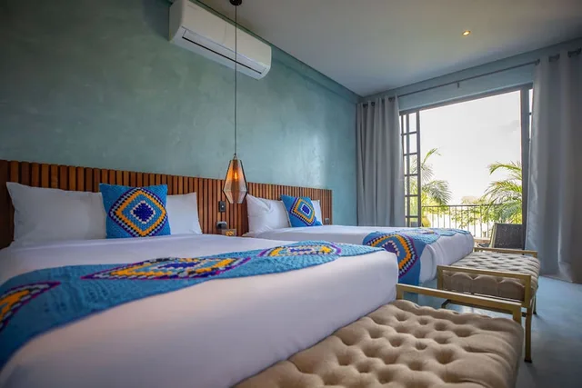 غرفة بسريرين مزدوجين بشرفة، Turquoise Tulum Hotel 2/7