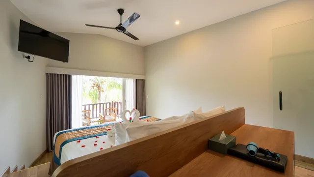 فيلا بسرير كينج بإطلالة على البحر بغرفة نوم واحدة، Sandunes Beach Resort Spa 1/1