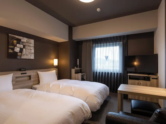 غرفة بسريرين منفصلين، Hotel Route Inn Imizu 1/2