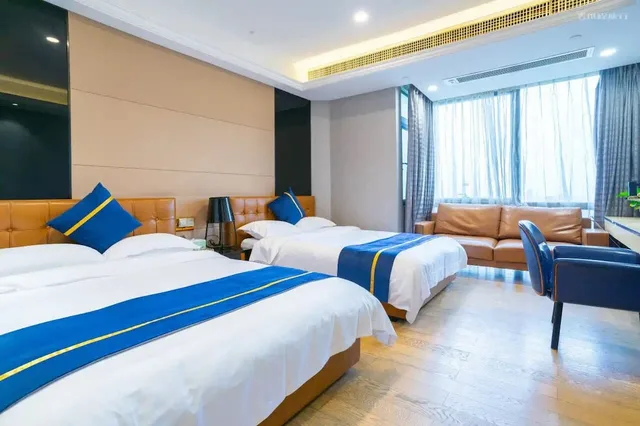 غرفة سوبيريور بسريرين مزدوجين بإطلالة على المدينة، Weekend International Apartment- Beijing Rd A-mall 2/8