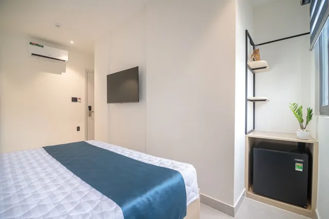 غرفة فاخرة مفردة بسرير كوين، Bin Bin Hotel 16 - Near Bui Vien Walking Street 10/10