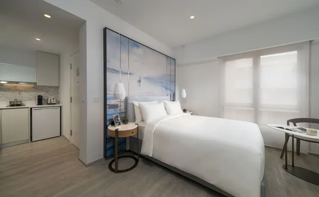 جناح استوديو بسرير كوين بمطبخ صغير، Lanson Place Winsland Residences 3/3