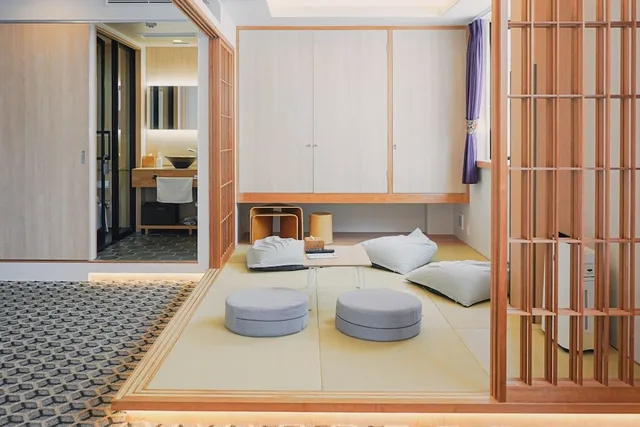 غرفة ديلوكس بسريرين مزدوجين وفرشتي فوتون، Hotel Imagine Kyoto 5/10