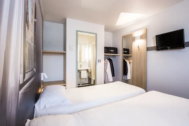 غرفة بسريرين منفصلين، B&B Hotel Mulhouse Centre 1/6