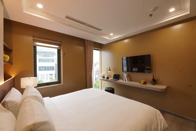 غرفة تنفيذية بسريرين منفصلين بإطلالة على المدينة، Gilson Hanoi Hotel 1/4