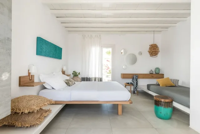غرفة ديلوكس بسريرين منفصلين مع أريكة، A Hotel Mykonos 3/7