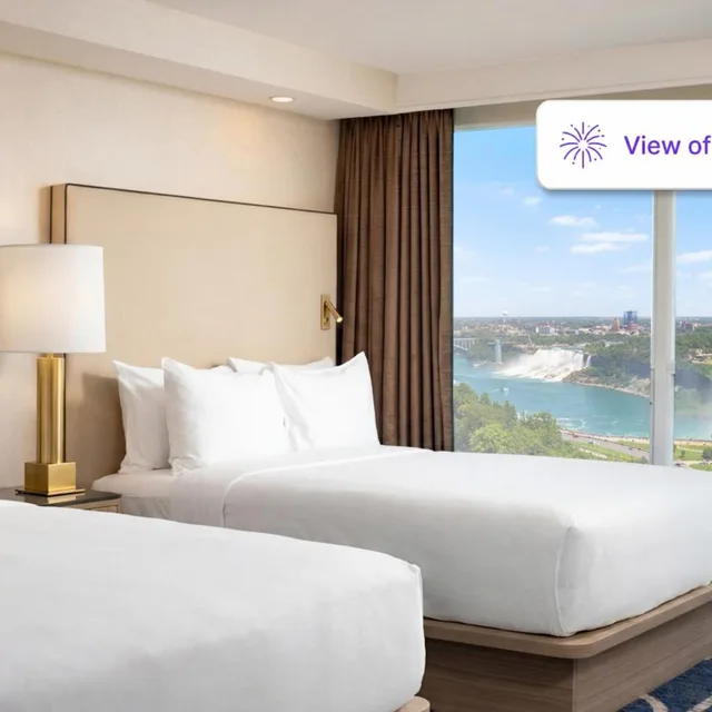 2 Rooms, Premium, Suite, 2 Queen Beds, Falls View, 2 Bathrooms، Embassy Suites By Hilton Niagara Falls Fallsview 1/3