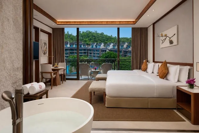 غرفة بسريرين منفصلين بإطلالة على الحديقة، Angsana Zhuhai Phoenix Bay 3/3