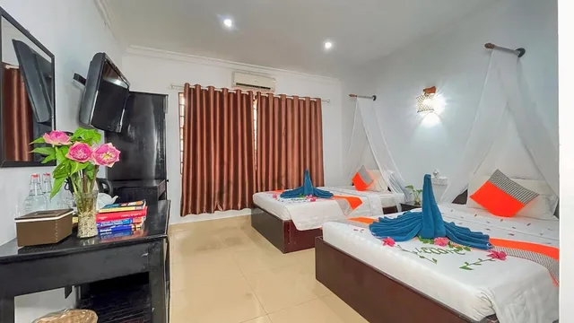غرفة ديلوكس بسرير كينج بإطلالة على المسبح، Harmony Indochine d'Angkor 6/10