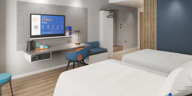 غرفة قياسية بسريرين منفصلين بإطلالة على البحر في طابق مرتفع، HOLIDAY INN EXPRESS Beihai Silver Beach 3/3