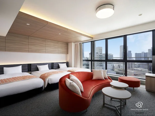 غرفة ثلاثية بثلاثة أسرّة، Daiwa Roynet Hotel Kobe Sannomiya Premier 3/6