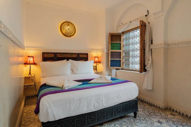 غرفة كلاسيكية بسرير مزدوج بإطلالة على الفناء، Riad Yamina 52 1/1
