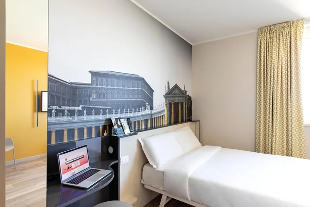 غرفة بسرير كوين، B&B Hotel Roma Fiumicino Aeroporto Fiera 1 10/10