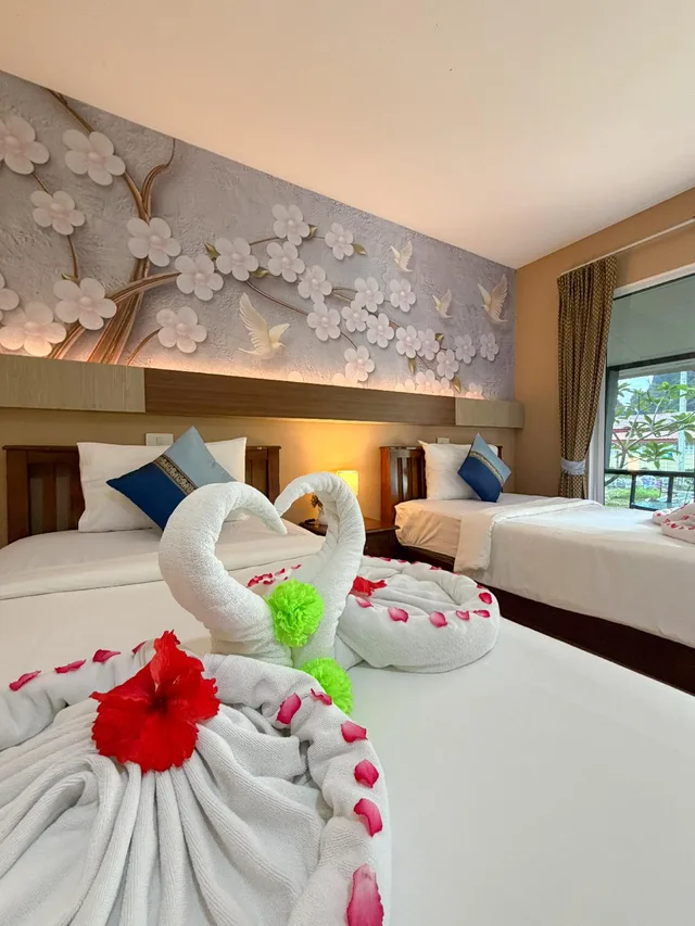 غرفة سوبيريور بسريرين منفصلين بشرفة، CHONGKHAO RESORT 1/1
