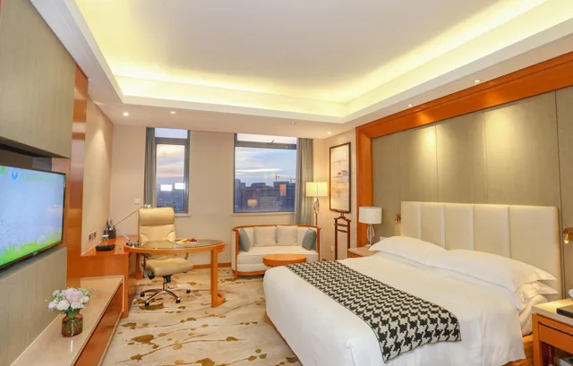 غرفة بزنس بسرير كينج وسرير كوين بإطلالة على المدينة، Yiwu Shangcheng Hotel 3/9