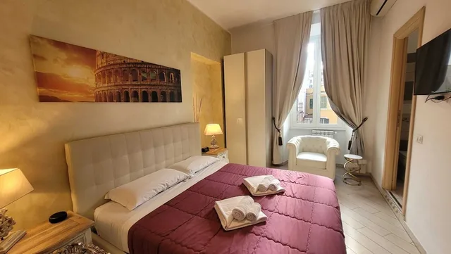غرفة كومفورت بسرير كوين، Rome Central Rooms Guest House o Affittacamere 10/10