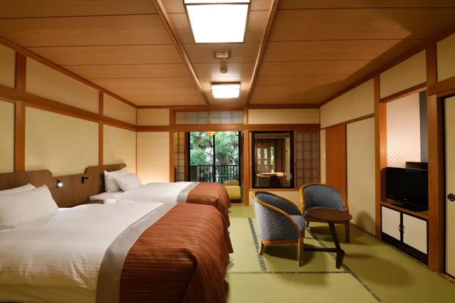 Semi Room, Japanese, 2 Semi Double Beds, Outdoor Bath، YUNOGO BISHUNKAKU 1/2