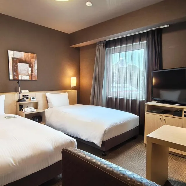 غرفة قياسية بسريرين منفصلين، Hotel Route Inn Fuji Chuo Koen Higashi 1/5