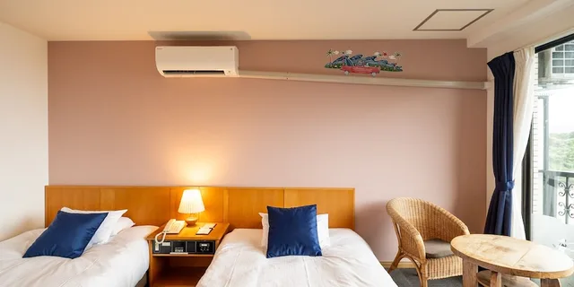 غرفة قياسية بسريرين منفصلين بإطلالة على البحر، Hotel Season Nichinan 3/8