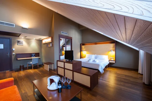 غرفة جونيور بسريرين مزدوجين مع أريكة، Sommos Hotel Aneto 2/10