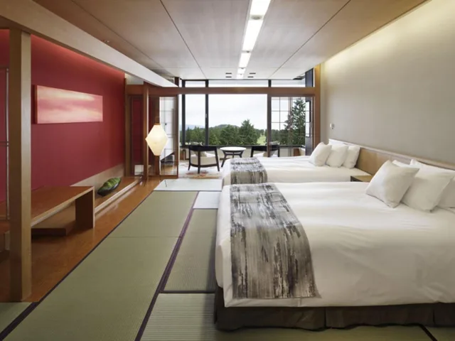 غرفة بريميوم بسريرين منفصلين بأرضية تاتامي في الطابق العلوي، HAKONE YUNOHANA PRINCE HOTEL 1/6