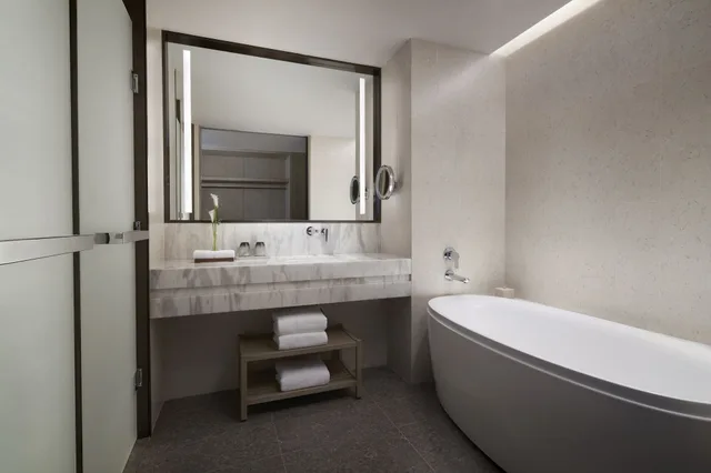 غرفة بسريرين مزدوجين بإطلالة على الحديقة بشرفة، Marriott Yalong Bay 9/10