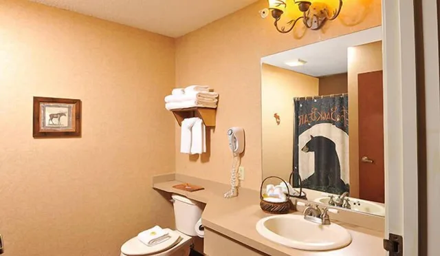 غرفة بسرير كينج وسرير بطابقين، Boarders Inn & Suites by Cobblestone Hotels - Waukon 3/3