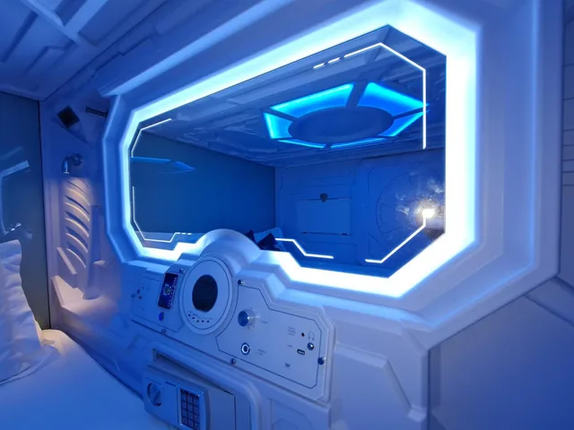 Capsule, Queen Bed، Galaxy Pods Capsule Hotel Boat Quay 7/10