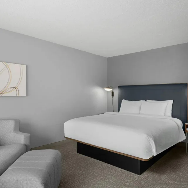 Room, King Bed, Sofa, Bathtub, Accessible, Courtyard by Marriott Charlotte Airport North 5/8