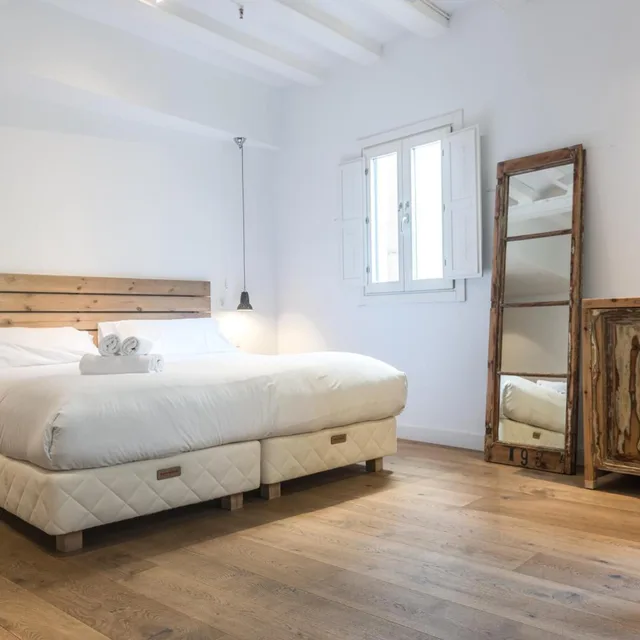 غرفة ديلوكس بسرير مزدوج أو سريرين منفصلين، Eco Boutique Hostal Grau 2/5