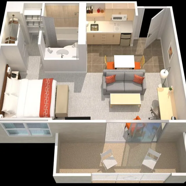 جناح بسرير كينج، Corporate Inn - Sunnyvale 6/7