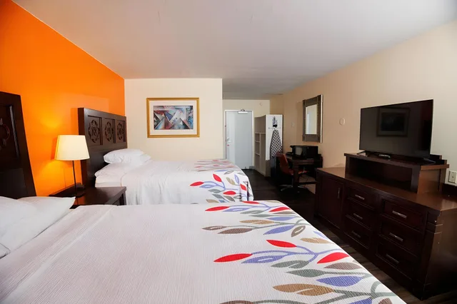 غرفة قياسية بسريرين مزدوجين بإطلالة على الحديقة، Garnet Inn and Suites Orlando 1/1