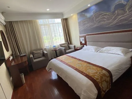 غرفة ديلوكس بسرير كوين، GreenTree Inn Shanghai JinShan Wanda Plaza Longxiang Road Express Hotel 1/2
