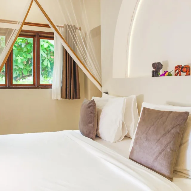 غرفة بسرير مزدوج بإطلالة على المسبح، Kupaga Villas Boutique Hotel 8/10