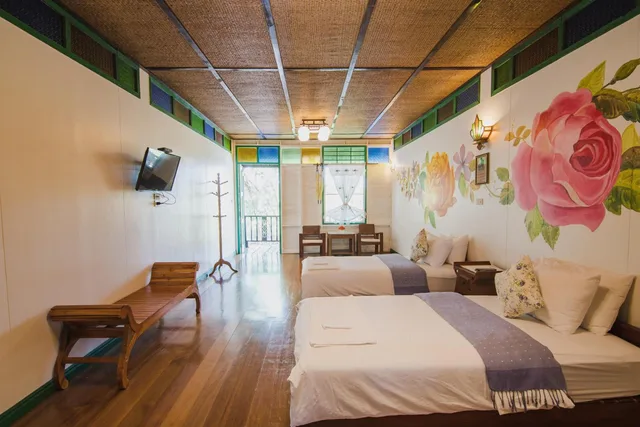 غرفة ديلوكس بسرير مزدوج أو سريرين منفصلين بشرفة، Baan Imm Sook Resort 4/9