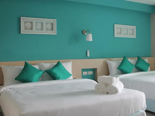 غرفة ديلوكس عائلية بسريرين مزدوجين، V-Ocean Palace Hat Yai 1/1