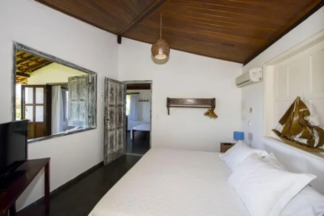 بنغل بسرير كينج بإطلالة على البحر بشرفة مع أريكة، Hotel Pousada Natureza 1/4