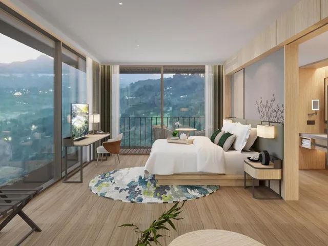 جناح تنفيذي بسرير كينج بإطلالة على الحديقة بشرفة، Royal Tulip Gunung Geulis 2/3