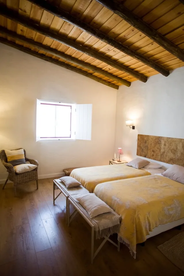 غرفة بسرير مزدوج أو سريرين منفصلين، Casa Dos Castelejos 3/6